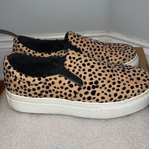 Platform slip on cheetah shoes